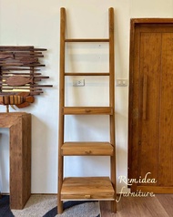 ชั้นวางบันไดไม้สัก ชั้นวางของ ขนาด 30 x 55 x 200 cm.