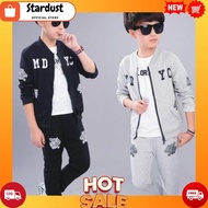 CHILDREN'S SUITS AGED 5-11 YEARS BOMBER JACKET TOP AND JOGGER PANTS FULL OF CHARACTERS [J1][B1]