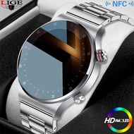 LIGE นาฟิกาผู้ชาย ECG+PPG บลูทูธโทร กีฬา สร้อยข้อมือ กันน้ำ หน้าปัดนาฬิกาแบบกำหนดเอง นาฬิกาผู้ชาย สำหรับ นาฬิกาข้อมือผู้ชาย IOS Android + กล่อง