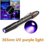 LED UV Flashlight 365nm 395nm Blacklight Scpion UV Light Pet Urine Detect penlight Ultraviolet recha