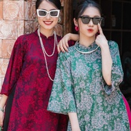 Brocade Ao Dai with loose sleeves Ao Dai Vietnam