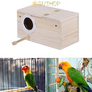 GUTHOP Cage Nest Lovebirds Finch Wooden Budgie Nesting House