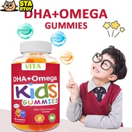 VITA 60pcs OMEGA + DHA Kids Gummies Supports Healthy Brain Function Vitamins for Kids MultiVitamins Bone Calcium Gummy Health Baby