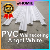 [MIN 10 PCS] DIY wainscoting/Wainscoting PVC/keras/Angel White/8ft wainscoting/Deco Dinding rumah