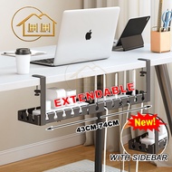 [In Stock Now]Under Table Cable tray/Cable Management Tray/Adjustable to fit desktops 1.2–4 cm thick