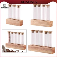 [SONONIA] Coffee Bean Cellar, Single Dose Coffee Bean Storage Tube with Wooden Stand,