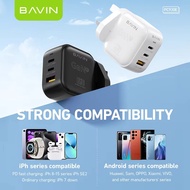 BAVIN 65W GaN 3-Ports USB A USB C Charger for Safety Mark 230034-21 Wall Charger and Travel Charger