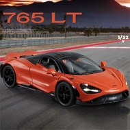 【RUM】1:32 Scale Mclaren 765LT Alloy Car Model Light & Sound Effect Diecast Car Toys for Boys Birthda