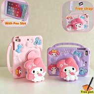Case For Samsung Tab S6 Lite 2024 10.4inch P620 P625 P613 P619 P610 P615 P613 Cartoon with Retractab