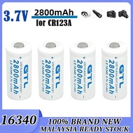 GTL 3.7V 2800mAh Lithium Li-ion 16340 Battery CR123A Rechargeable Batteries 3.7V CR123 for Lase