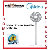 Midea MS1618W Grey Oscillation Stand Fan, 16 Inches