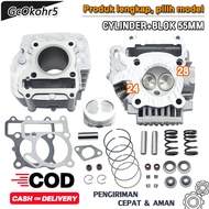 CYLINDER HEAD + SEHER BLOCK JUPITER Z, OLD JUPITER Z, VEGA R NEW VALVE 24/ 28 PISTON 55MM CYLINDER H