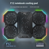 R RGB Air-Cooled Semiconductor 6 Fan 15.6 Portable Stand F12 Game Laptop Computer Radiator