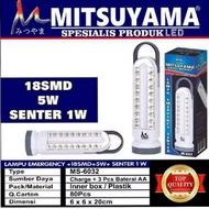 Mitsuyama MS-6032 18 LED + 5Watt Emergency Light + 1 Watt Flashlight