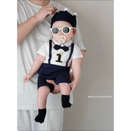 Body number 1 gives a 3-12kg crown for boys, baby bodysuit