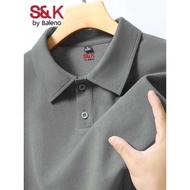Baleno S&K Series Waffle Polo Shirt Men Short Sleeve 2025 Summer New Turn-Down Collar T-Shirt Simple