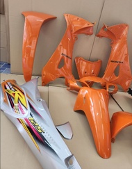 ชุดสี wave125r เวฟ125r หน้าแหลม กาบรถ ชุดสี แฟริ่ง เฟรมรถ สีส้มเทา ปี2005