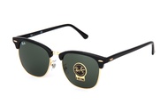 แว่นตากันแดด Ray-Ban  รุ่น Clubmaster RB3016F (W0365 - ดำพื้นทอง) (W0366 - สีกะพื้นทอง) ขนาด 55 ของแท้รับประกันศูนย์ประเทศไทย 1 ปี