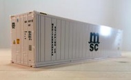 全新 AWM 1/87 40呎冷凍貨櫃 “msc”（簡易袋裝）