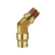 45° Swivel Elbow Push-to-Connect Fittings,  Brass C36000 Male Elbow Connectors for Nylon Tubing in P