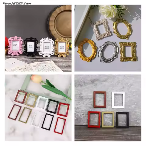 Decorative Flower Retro Photo Frame Wedding Home Decor Desktop Picture Frame Classic Baroque small p