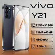 VIVQ Y21 สมาร์ทโฟนใหม่โทรศัพท์มือถือหน้าจอขนาดใหญ่ 7.5 นิ้วLow-EndนักเรียนAndroidกล้องHDความจุขนาดให