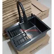 BESTSELLER Complete kitchen sink package 6045 black / Kitchen sink package 60 x 45 black / Package