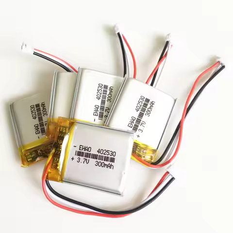 5 PCS 402530 3.7V 300mAh Lithium Polymer Lipo Rechargeable Battery JST ZH1.5mm 3 Pin For MP3 GPS Blu