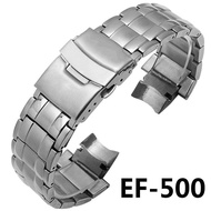 ★New★ Casio สายนาฬิกาสแตนเลส EF-527 EF550 EF500 EF563 ชาย Edifice สายโลหะนาฬิกาอุปกรณ์เสริม