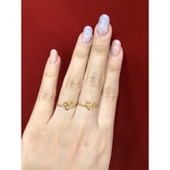 375 genuine gold love bond ring