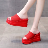 616Sandal Tinggi Wanita Perempuan Raya Women Wedges Sandals Wanita Terbaru Kasut Fashion Kasut Wedge