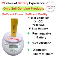 UR7000mAh F SIZE Battery Nickel Cadmium 1.2V 3000MAH  (NI-CD) Rechargeable Battery