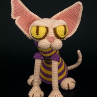 T Trendy Hot Sale Wool Crochet Simulation Cat Doll Hand-Knitted Dipris Cat diy Material Package Gift