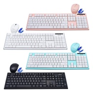 OKER ชุดคีบอร์ดเมาส์ไร้สาย Wireless keyboard mouse set รุ่น ik7500 แถมฟรีแผ่นรองเม้าส์
