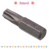 FUTUREE 1pc Torx Bits, T6-T40 25mm Length Screw Driver Bit, S2 Alloy Steel 1/4 Inch Hex Shank 6 Poin