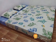 Sprei Fitted Karet Sprei Abstrak Plant Leaf Sprei Shabby Leaf Sprei Daun Sprei Shabby Leaf Murah 4 P