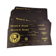 cod 22cm*10cm big Golden Cards Donald J. Trump gold check Banknote US president trump Patriot card T