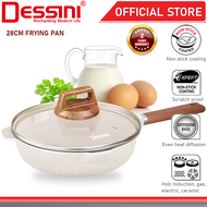 DESSINI ITALY 28CM Maifan Stone Grill Steak Frying Pan Induction Non Stick Pot Bowl Pan Cookware Too