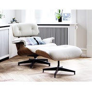 EAMES Replica Leather Lounge Chair (White)