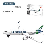 Đồ chơi lắp ráp WG 4008 - Xếp hình máy bay Airbus A320 Jetliner