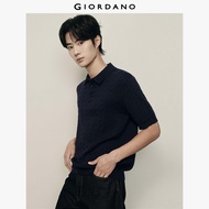 [ Online Exclusive ] Giordano Mens Korea Collection Cable Knit Polo Sweater 01055304001 เสื้อโปโลผู้