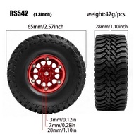 for 1/18 1/24 Scale RC Car Axial SCX24 FCX24 TRX4M FCX18 1.3" Rubber Tyres Mud Terrain Wheel Tire