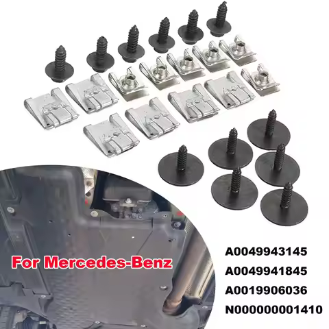 24pcs Engine Undertray Splashguard Shield Fasteners Clips Screws Nuts A0019906036 For Mercedes G S E