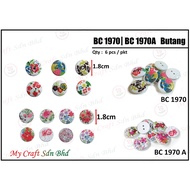 [Ready Stock] 2 Type | 1.8cm Button F/Mix  | 1.8cm Butang F/Mix | 2 Holes/Lubang | 6 pcs/pkt | BC 19