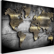 POPULAR Exquisite and beautiful canvas Wall Art Print World Map 24x16 In 1pcs Home Decor Framed Stre