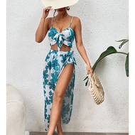 3-piece veil Bikini 4397 - Sexy women's beach swimsuit, with cape