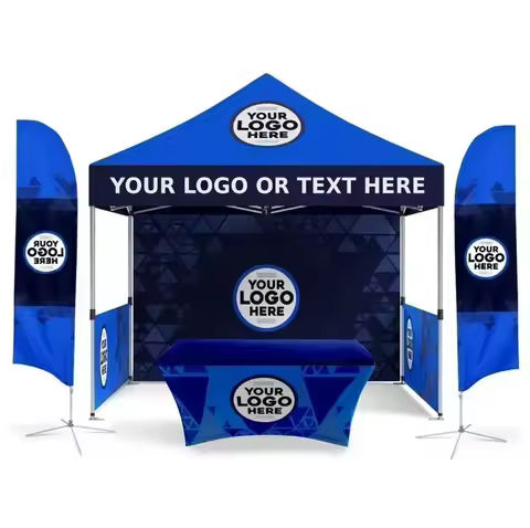 TB Outdoor Folding Gazebo 10x10ft Advertising Tents Roof Oxford Cloth Portable Sidewall 600D Waterpr