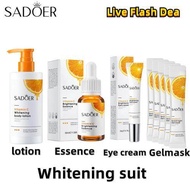 Vitamin C Skin Care Set 6-in-1 Body Lotion Essence 6 Jelly Masks Cleanser Toner Face Cream 6-in-1 Va