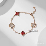 Spike Four-Leaf Clover Diamond-Studded Fritillaria Bracelet Female Z1LV