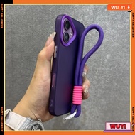 Casing For iPhone 11 13 12 7 8 12Mini 13Mini X XR XS XR Pro Plus ProMax Frosted Lanyard Wristband Sl